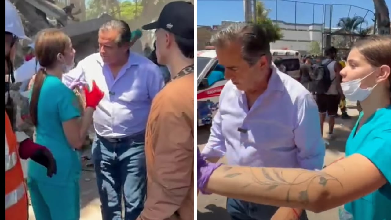 Rafael Poveda tuvo que alejarse del lugar tras recibir una advertencia por una fuga de gas.