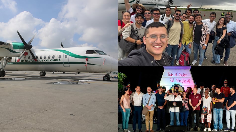 Polémico viaje de particulares en el avión de la Policía Nacional.