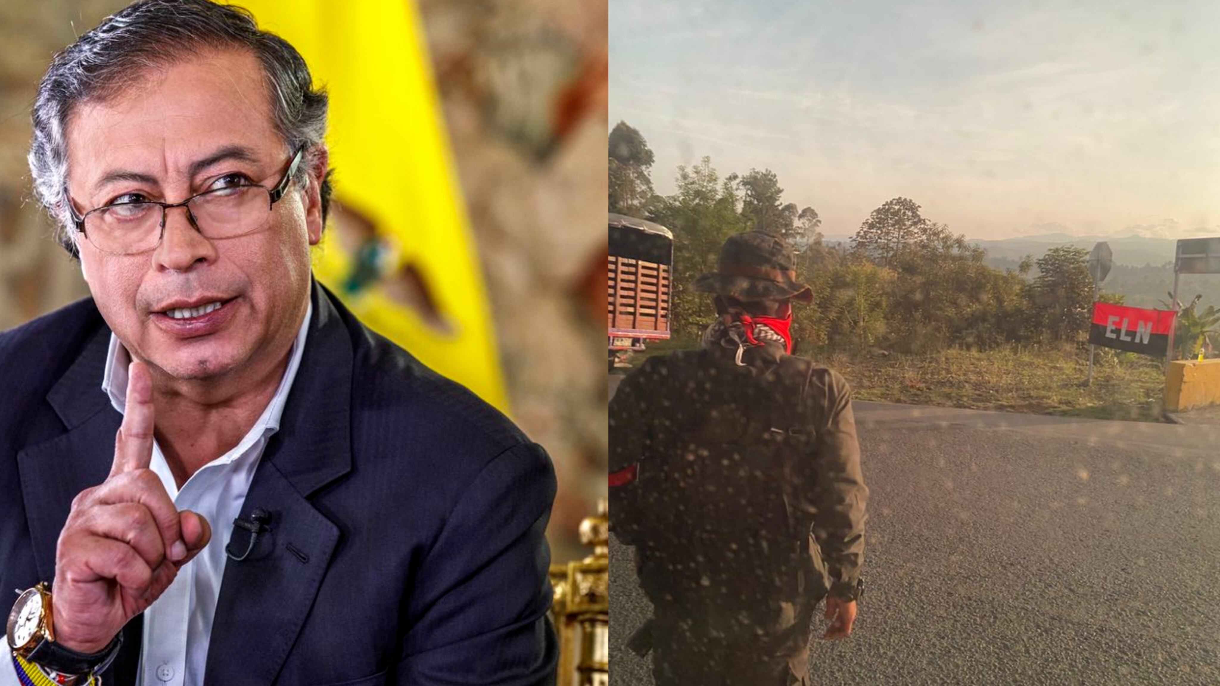 El  presidente Gustavo Petro no aceptó que el ELN estuviera haciendo un retén en el Cauca