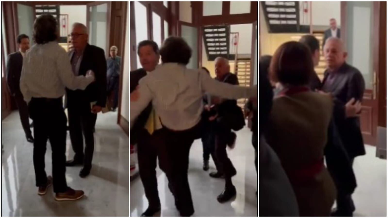 Otros congresistas intentaron separar a quienes protagonizaron una pelea en Ciudad de México.