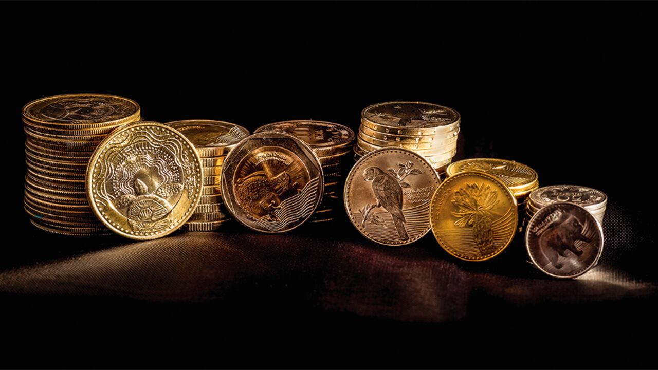 En 1982 la Fábrica de Moneda de Ibagué comenzó a producir las monedas en Colombia.