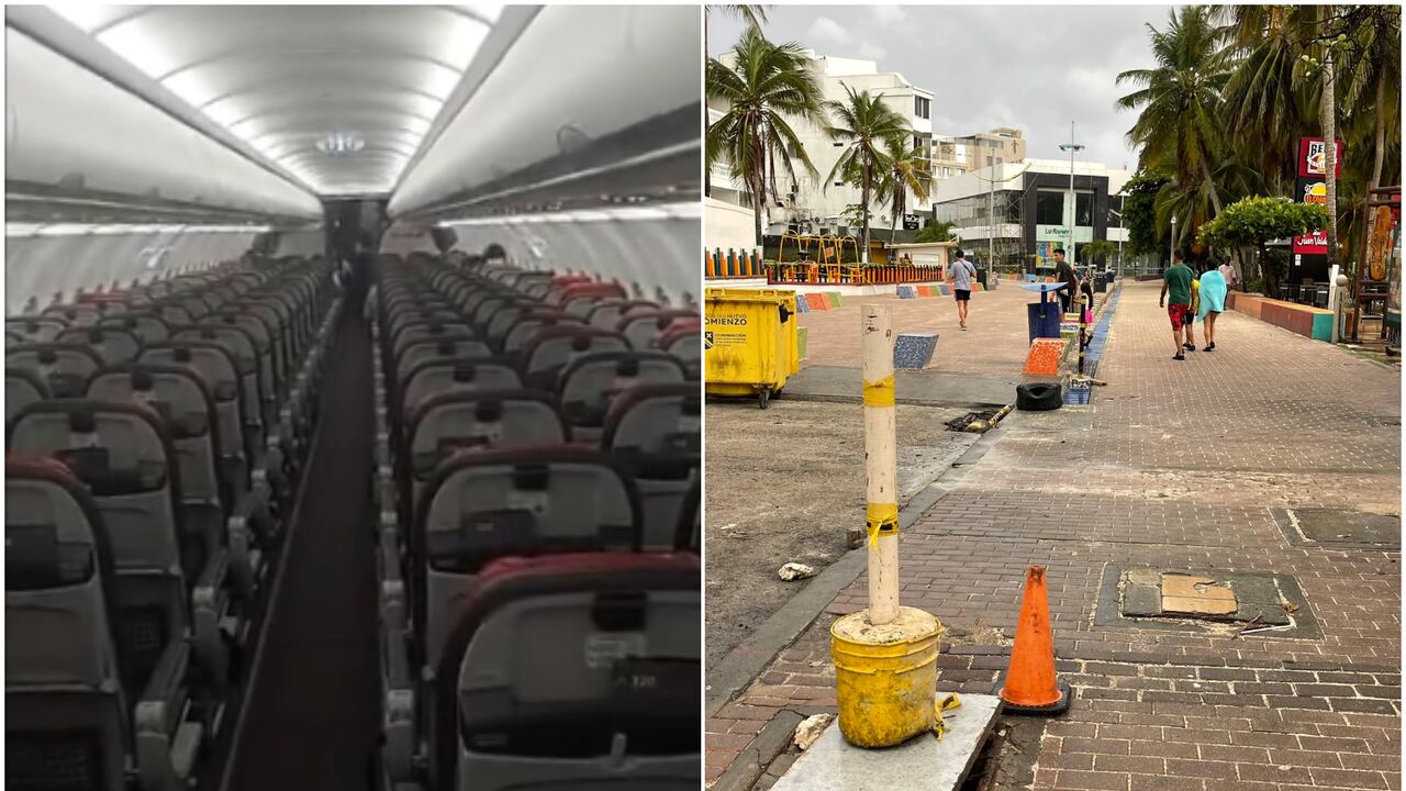 Foto del vuelo a San Andrés y de la isla, el 3 de junio de 2024.