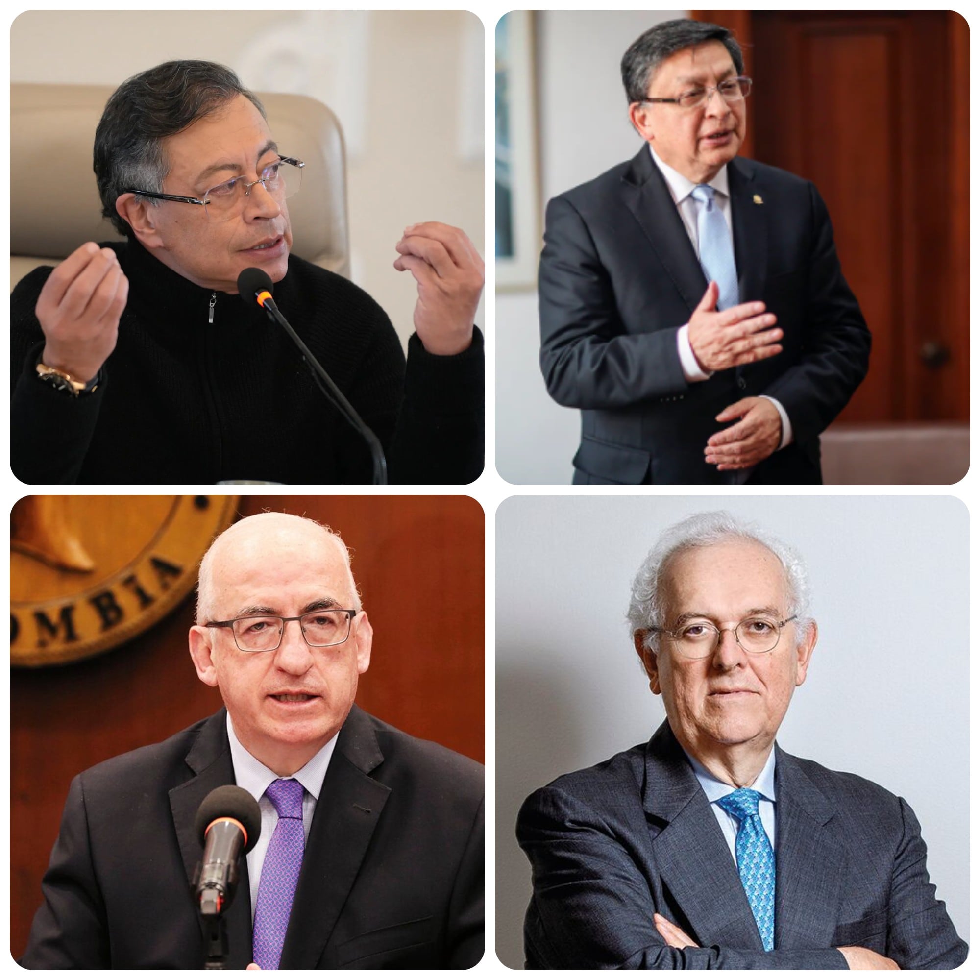 Personajes que menciona el presidente Gustavo Petro, al hablar de los problemas en las finanzas públicas.