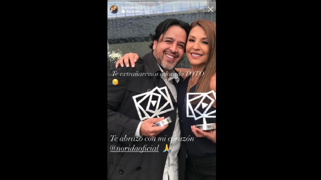 Amparo Grisales despidió a Toto Vega - Instagram @agrisales333