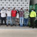 Presuntos miembros de la banda delincuencial Los Champions League, dedicados al hurto.