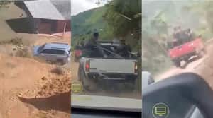Camionetas usadas por las disidencias de las Farc en Cauca.