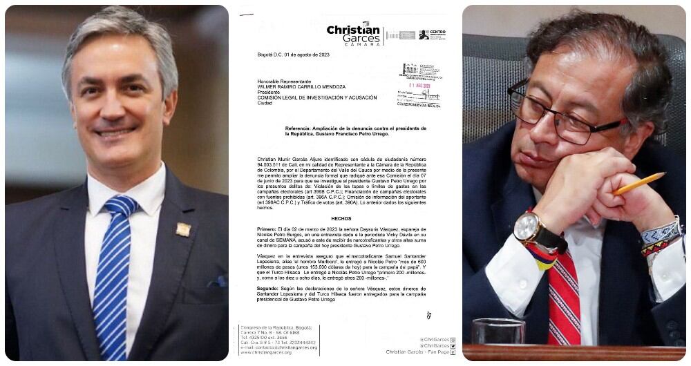 Christian Garcés y Gustavo Petro.