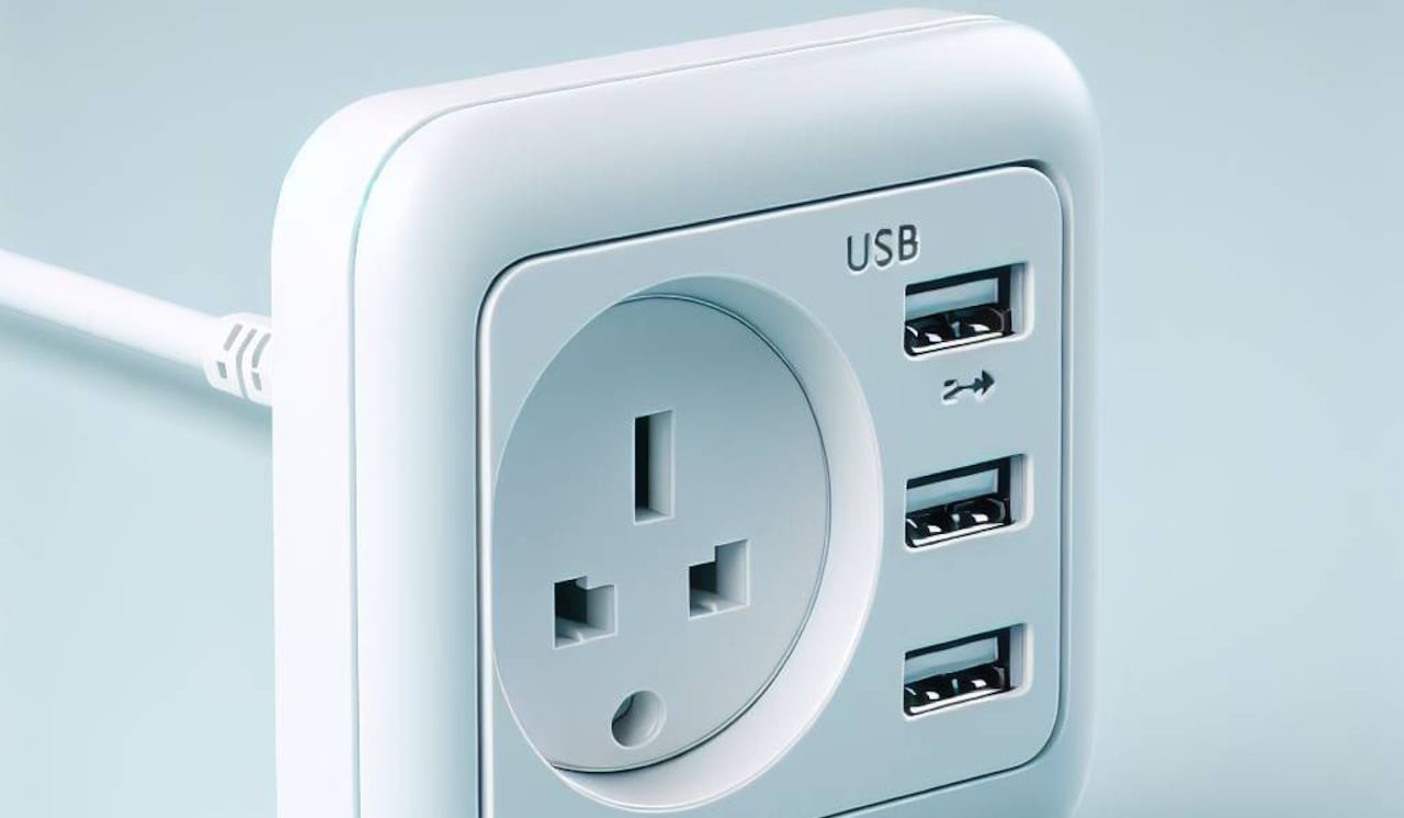 Imagen creada con IA de un Enchufe USB
