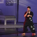 El cantante colombiano Camilo se presentó durante la 22a entrega anual de los premios Grammy Latinos en el MGM Grand Arena de Las Vegas, Nevada, el 18 de noviembre de 2021 (Foto de Valerie MACON / AFP).