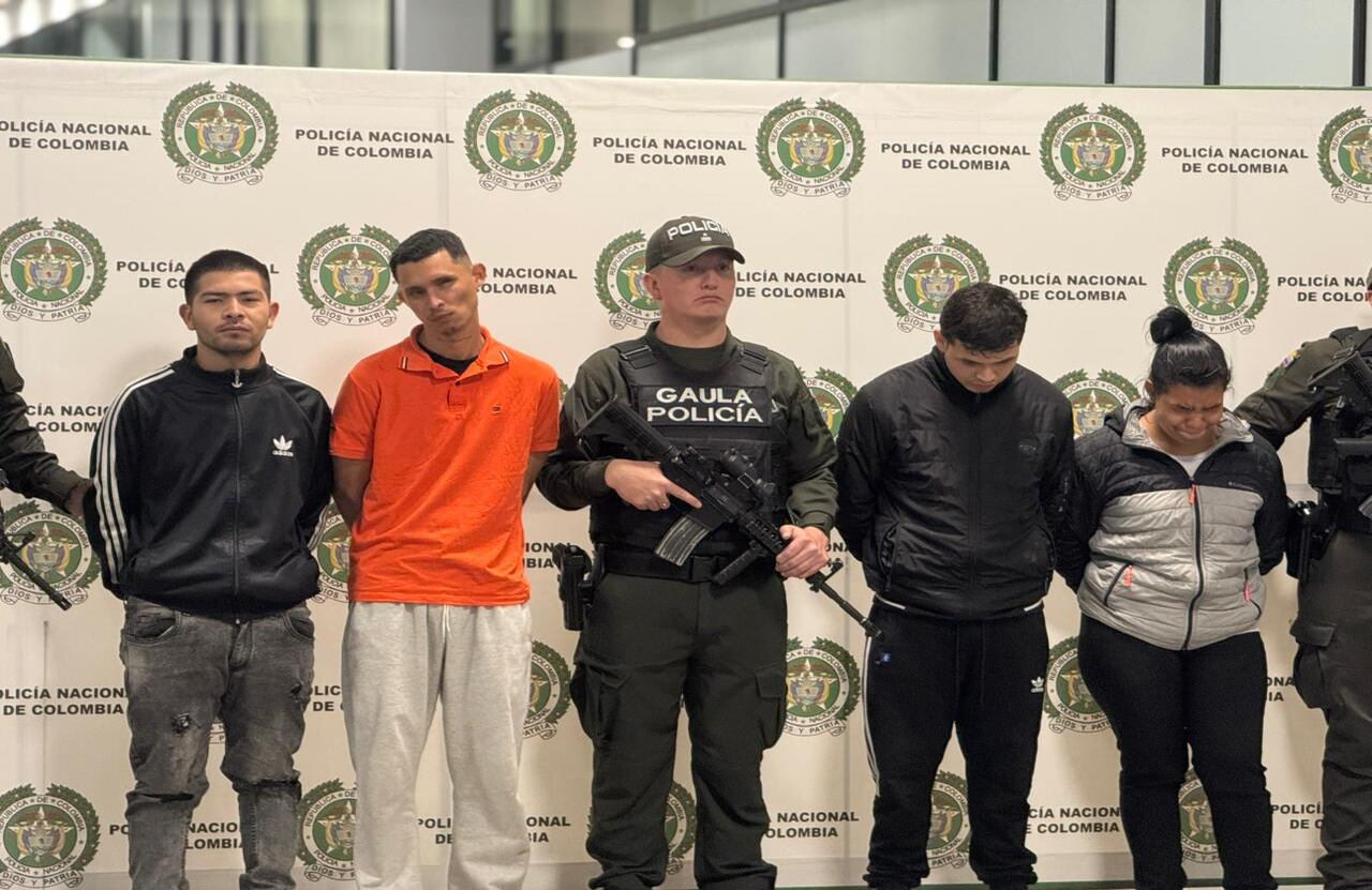 Los capturados en Bogotá