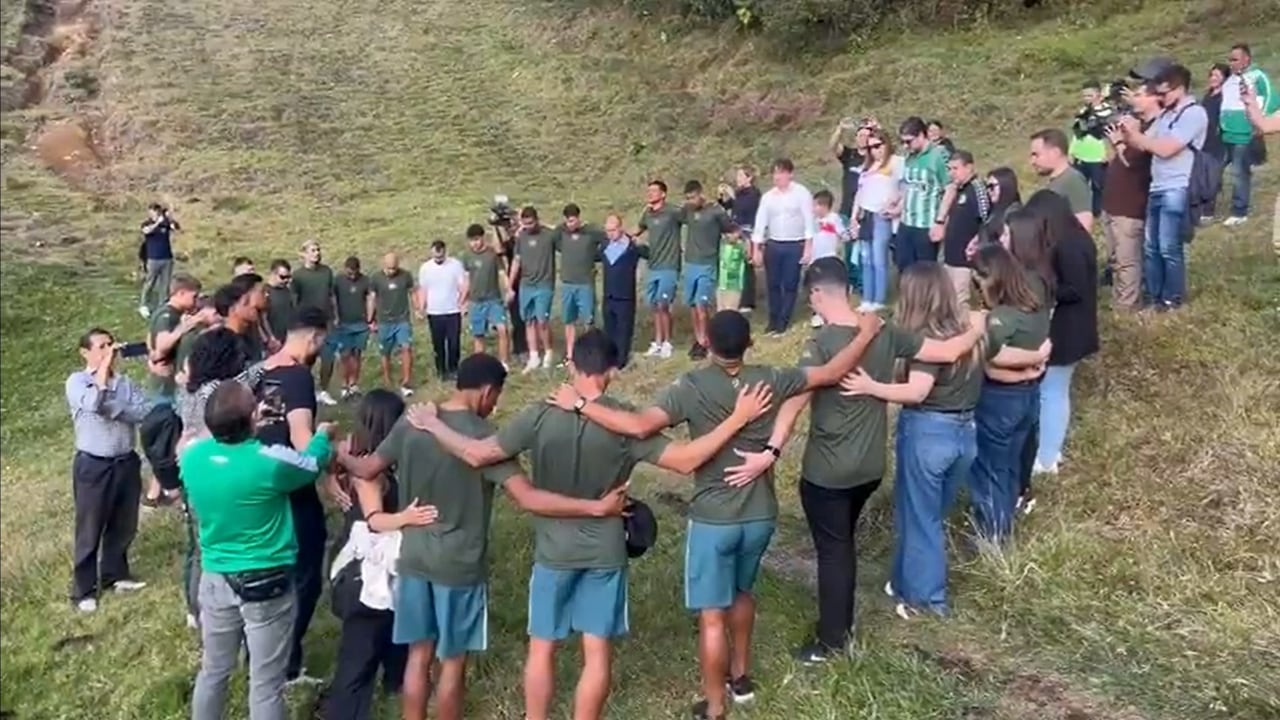 Jugadores de Chapecoense en Cerro Gordo