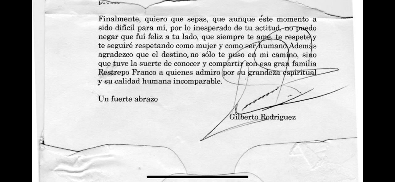 Desde la cárcel, Gilberto Rodríguez le siguió enviando cartas a Aura Restrepo.