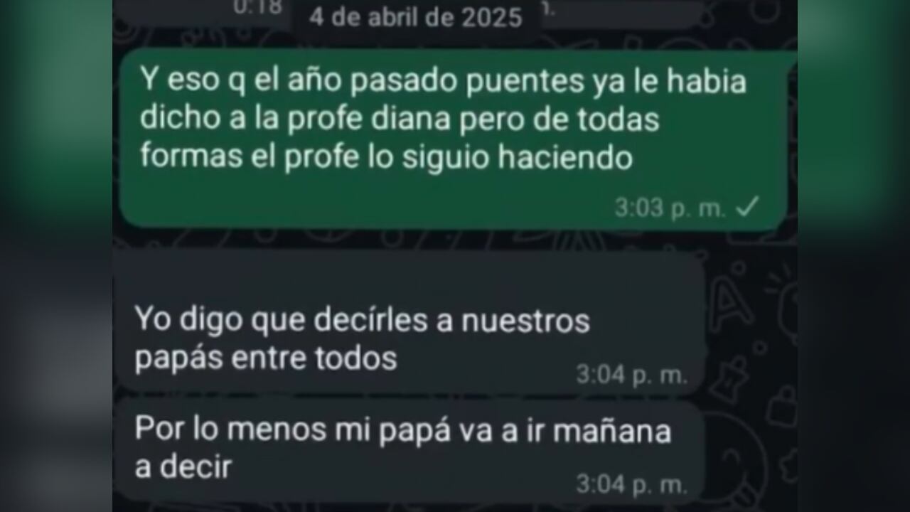 Uno de los estudiantes tuvo miedo de denunciar la situación.