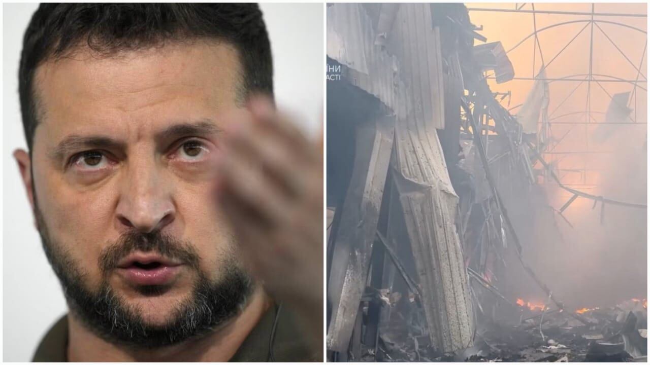 Volodímir Zelenski acusó a Rusia de haber atacado "de manera deliberada" lugares utilizados para exportar granos.