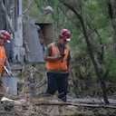 Hasta la mañana del viernes el nivel de agua en el pozo 2 había alcanzado 70 centímetros, frente a 30 metros un día después del accidente. (Photo by Pedro PARDO / AFP)