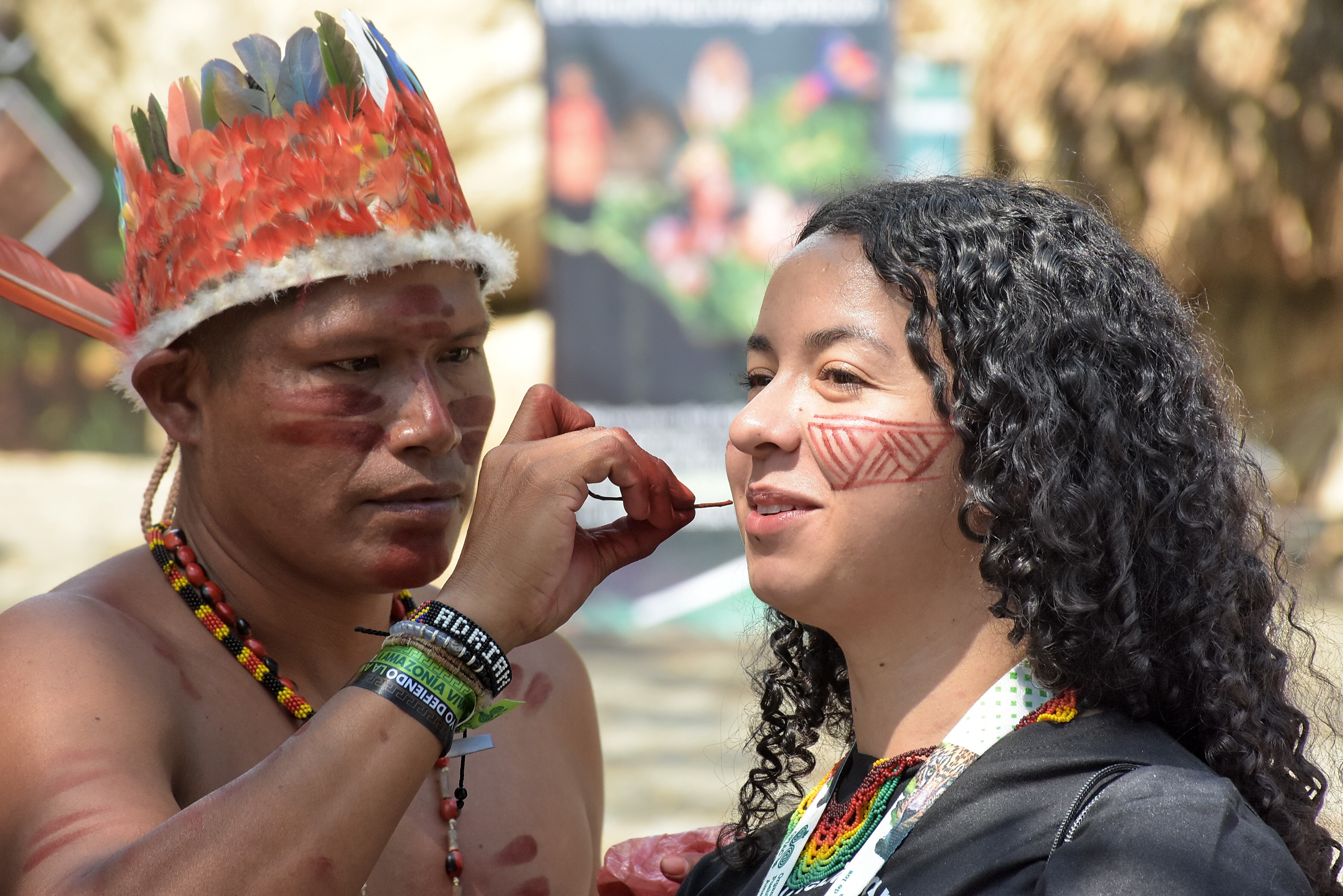 Apertura de la Maloka indígena en el parque de las piedras Zona Verde COP16
