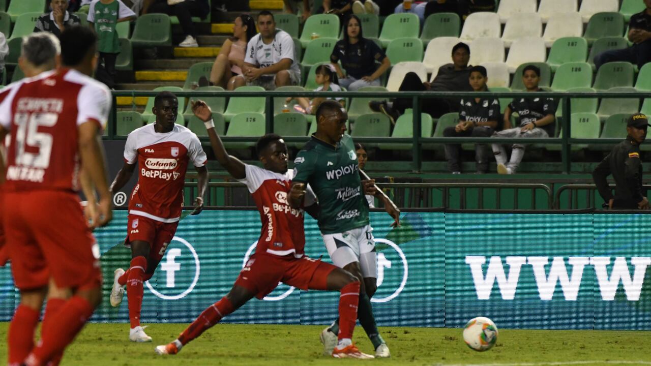 Imagen del compromiso entre Deportivo Cali e Independiente Santa Fe.