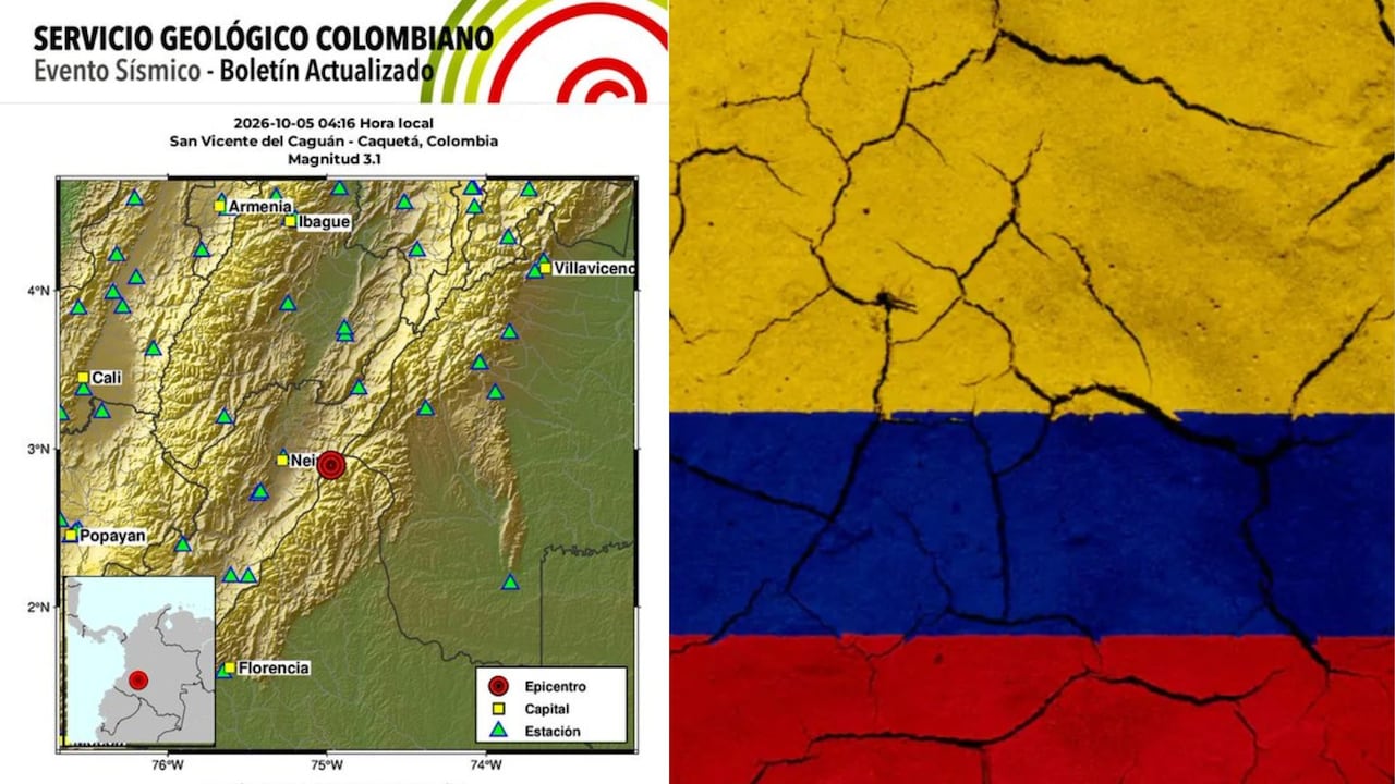 Reporte del Servicio Geológico Colombiano en la madrugada de hoy