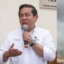 De izquierda a derecha: Gobernador de Boyacá, Carlos Amaya, y el incendio en zona rural de Villa de Leyva.