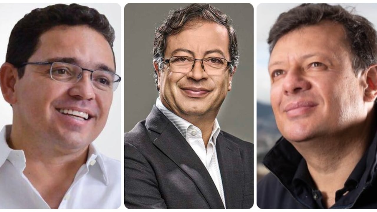 Rafael Martínez, Gustavo Petro y Hollman Morris.