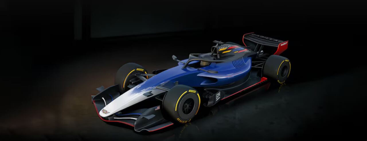 Cadillac y el monoplaza que presentó de expectativa, antes de mostrar su vehículo oficial para incursionar en 2026 en la Fórmula Uno