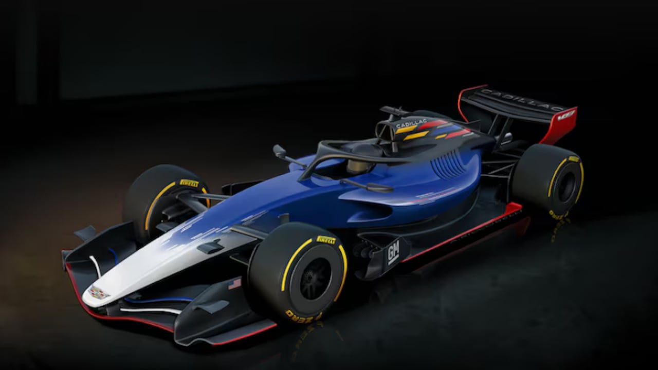 Cadillac y el monoplaza que presentó de expectativa, antes de mostrar su vehículo oficial para incursionar en 2026 en la Fórmula Uno