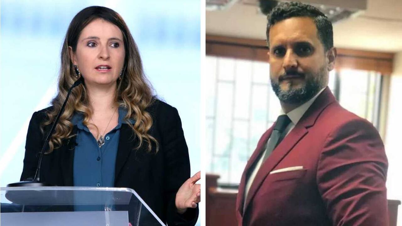 La senadora Paloma Valencia y el abogado Miguel Ángel del Río.