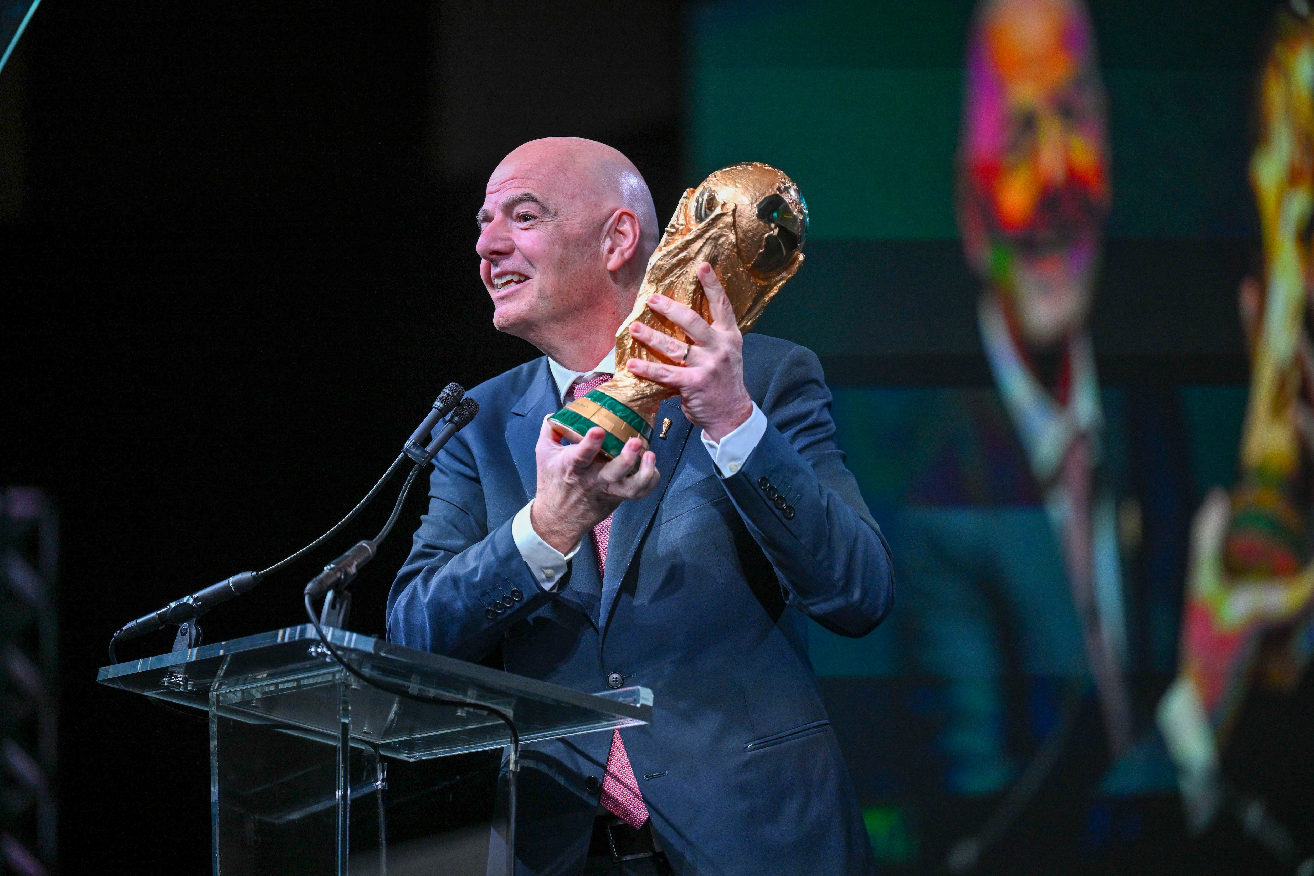 Gianni Infantino, presidente de FIFA. El dirigente apostó por un Mundial de 48 equipos que está a punto de iniciar.