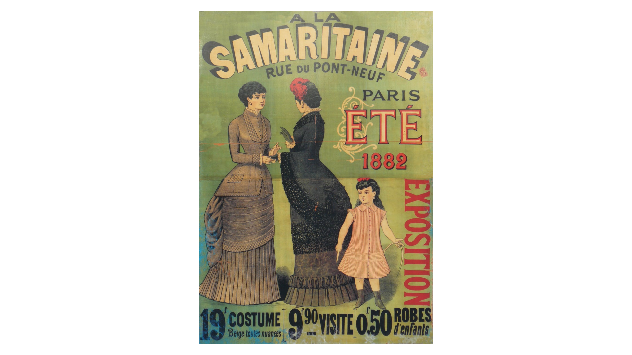 Anuncio de La Samaritaine de 1882. Wikimedia Commons