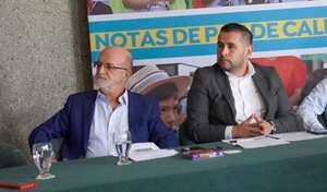 El gobernador de Caldas, Henry Gutiérrez, y del Secretario de Educación, Luis Herney Vargas Barrera.