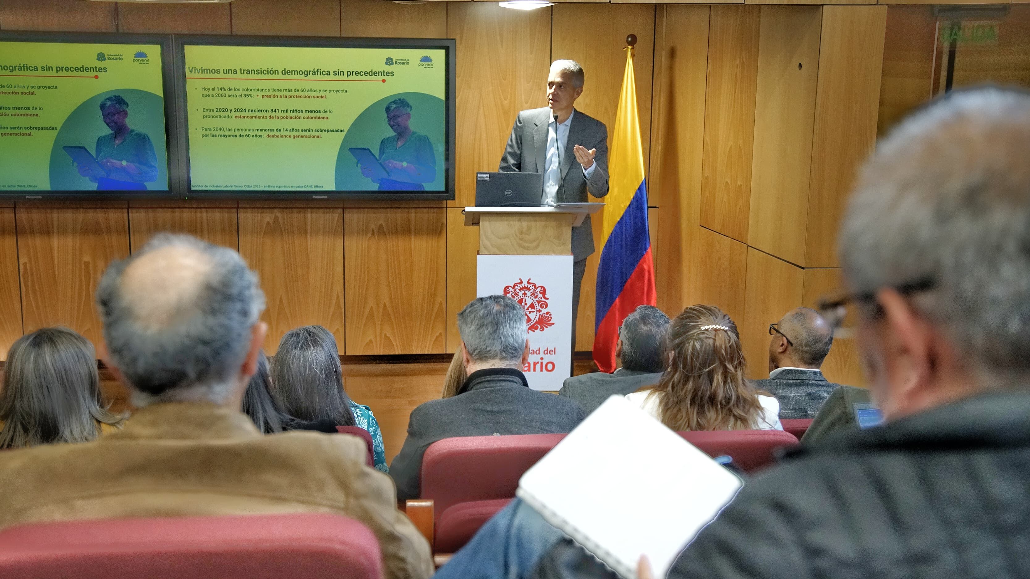 Miguel Largacha Martínez, presidente de Porvenir, en el lanzamiento del Premio Innova Mayor 2025.