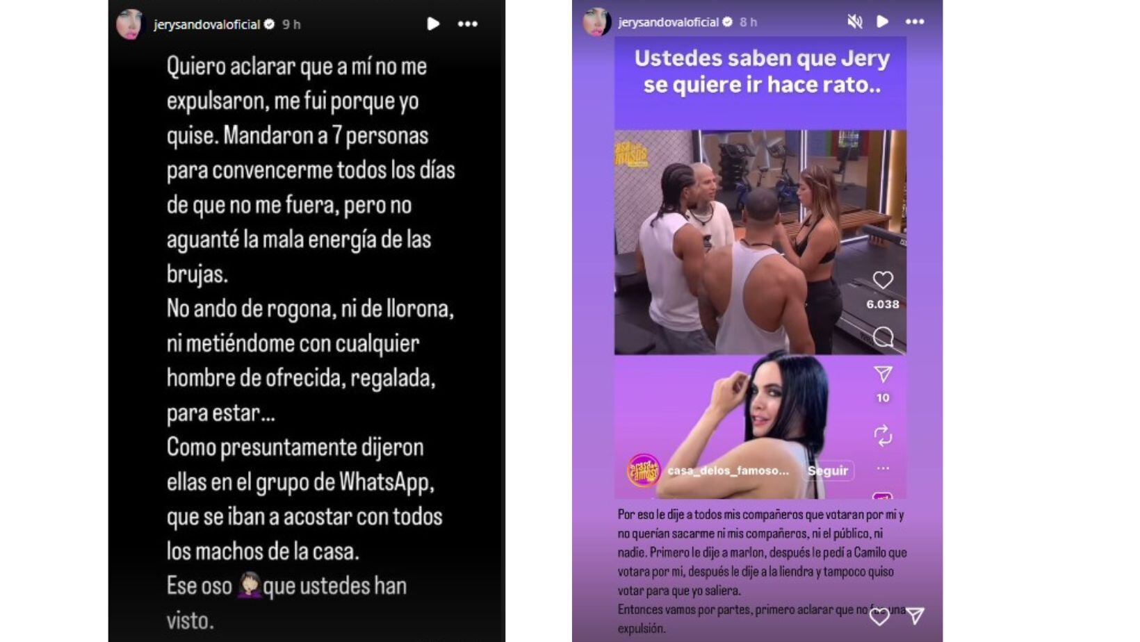 Jery Sandoval, de ‘La casa de los famosos’, se despachó de sus excompañeras del reality y lanzó fuertes dardos: “No aguanté”