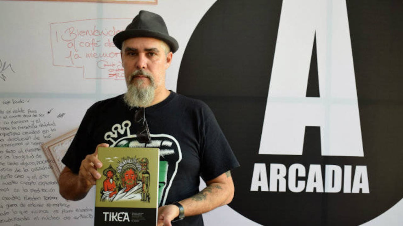 Jorge Alderete en "El café de la memoria". Foto: Carolina Londoño Quiceno.