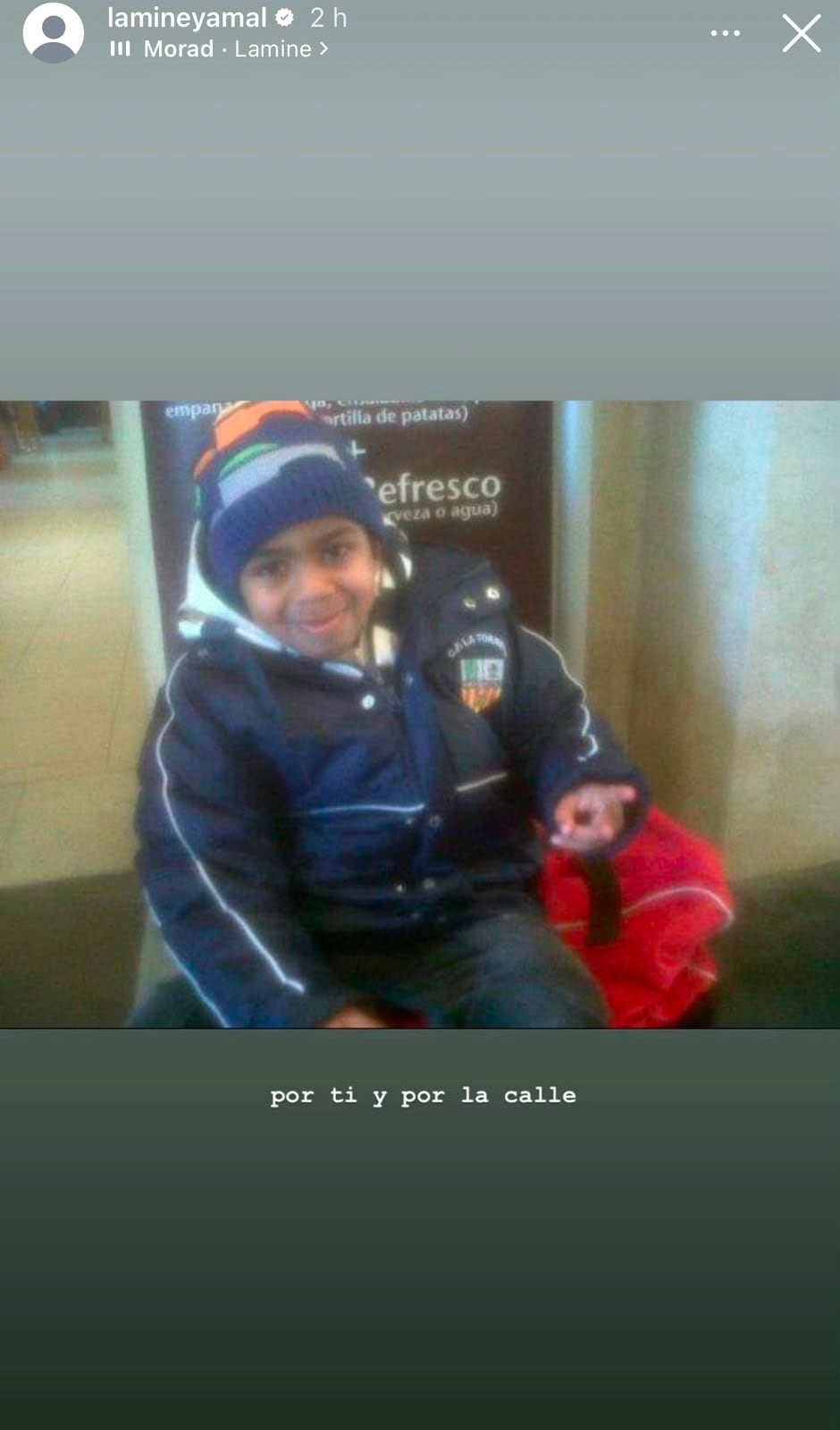 Publicación de Lamine Yamal antes de la final del Mundial.