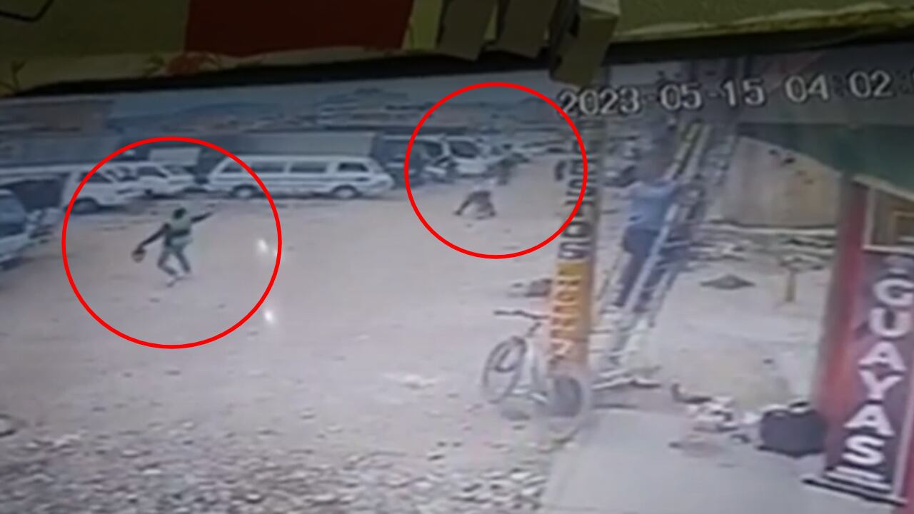 Balacera entre dos hombres quedó grabada: tan pronto se vieron, abrieron fuego en pleno parqueadero en el sur de Bogotá