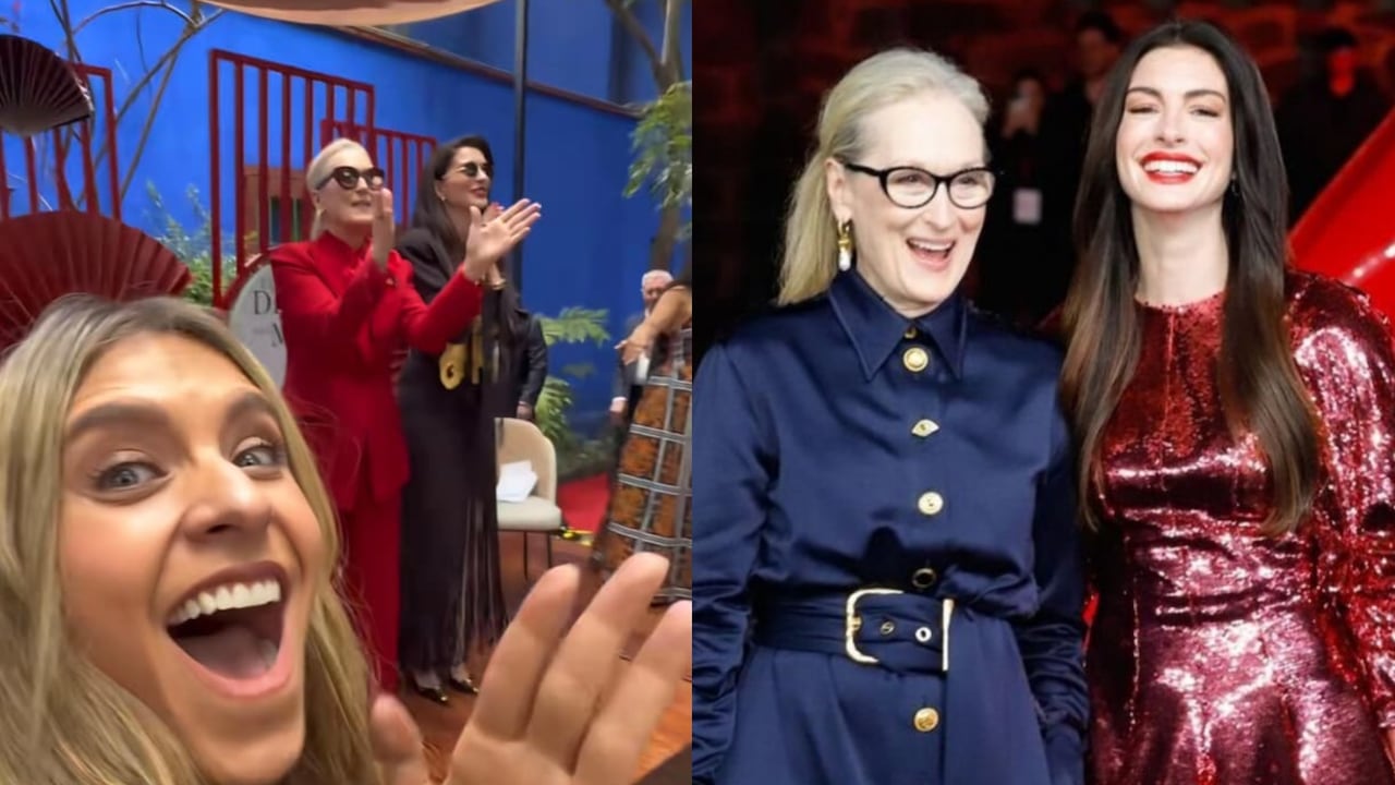 El video de Laura Tobón intentando saludar a Meryl Streep y Anne Hathaway.