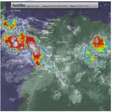 Pronóstico de lluvias en Colombia
