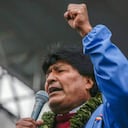 Foto de archivo: El expresidente boliviano, Evo Morales, habla durante un mitin en La Paz.