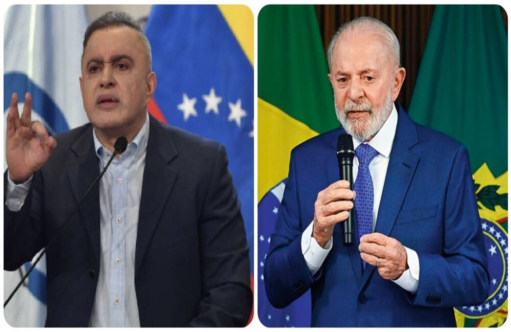 Tarek William Saab, fiscal general de Venezuela y Luiz Inacio Lula, presidente de Brasil.