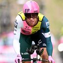 ORTONA, ITALY - MAY 06: Rigoberto Urán of Colombia and Team EF Education-EasyPost sprints during the 106th Giro d'Italia 2023, Stage 1 a 19.6km individual time trial from Fossacesia Marina to Ortona / #UCIWT / on May 06, 2023 in Ortona, Italy. (Photo by Stuart Franklin/Getty Images,)