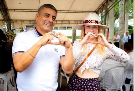 Rebecca Sprößer en el Día del Periodista.