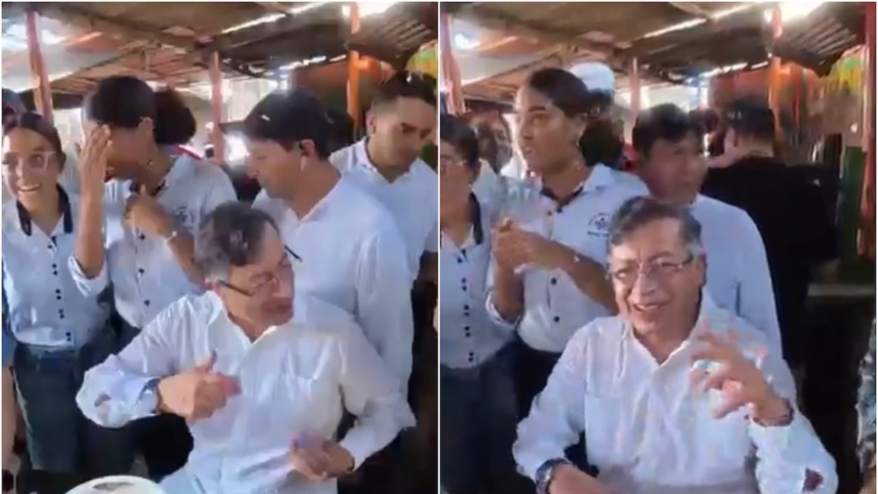 El presidente Gustavo Petro realizó una sorpresiva visita a una plaza de mercado en Cartagena.