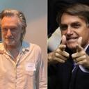 A la izquierda la imagen de un fanático de Lula usando el gesto de la L para mostrar su apoyo al izquierdista. A la derecha Bolsonaro haciendo su famoso gesto emulando un arma con la mano.