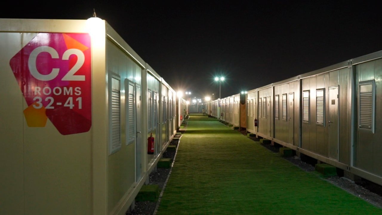 Cabinas para dormir a las afueras de Doha.