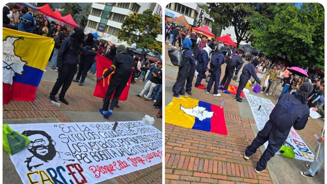 Un grupo de encapuchados se organizó en las inmediaciones de la Universidad Nacional de Colombia, en Bogotá.