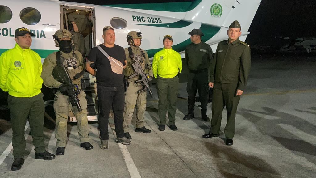 Momentos de la captura de alias Bayron, jefe financiero del Clan del Golfo, según la Policía.