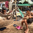 Indígenas Nukak Maku. Asentamiento de Matatigres. Charras-Departamento del Guaviare Abril 12 de 2022.
Foto: Juan Carlos Sierra-Revista Semana.