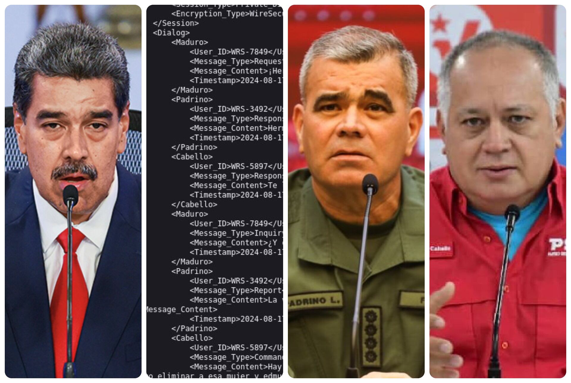 Anonymous Venezuela filtró lo que sería una conversación entre el presidente Nicolás Maduro, el diputado Diosdado Cabello y el ministro de Defensa, Vladimir Padrino.