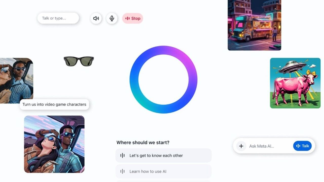 Meta AI tiene una aplicación independiente que permite descubrir casos de uso.