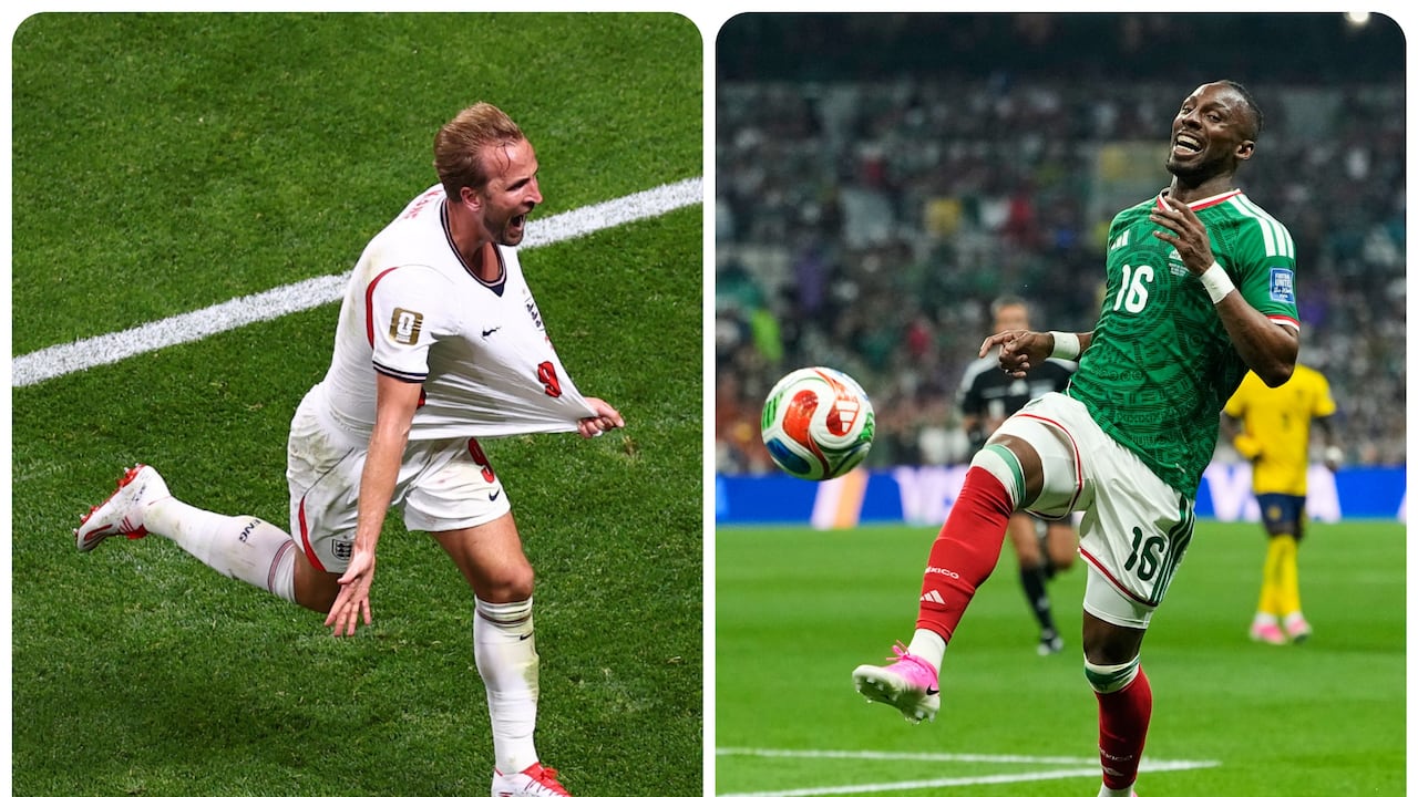 Harry Kane (izq.) y Julián Quiñones se verán las caras en el México vs. Inglaterra.